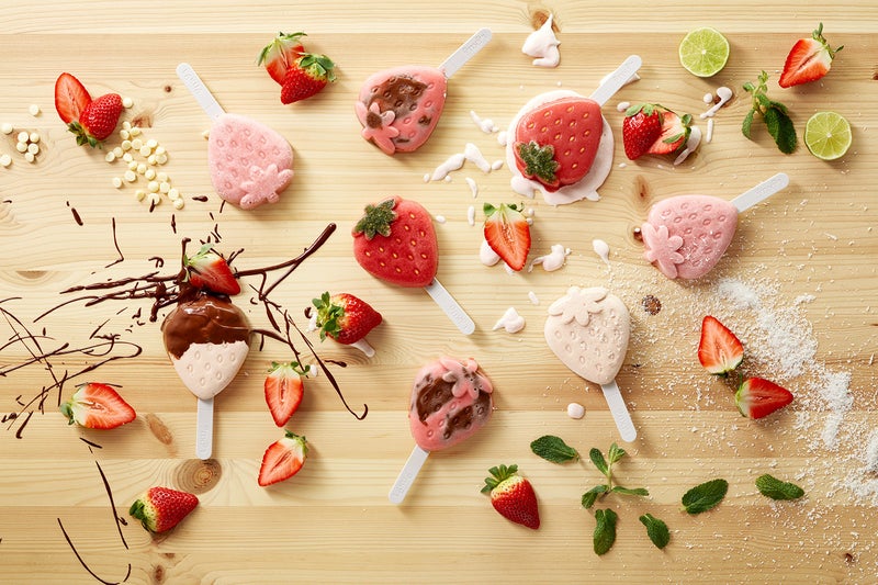 Lekue 3400265R14U150 Strawberry Ice-cream Mold, Red - Image 2
